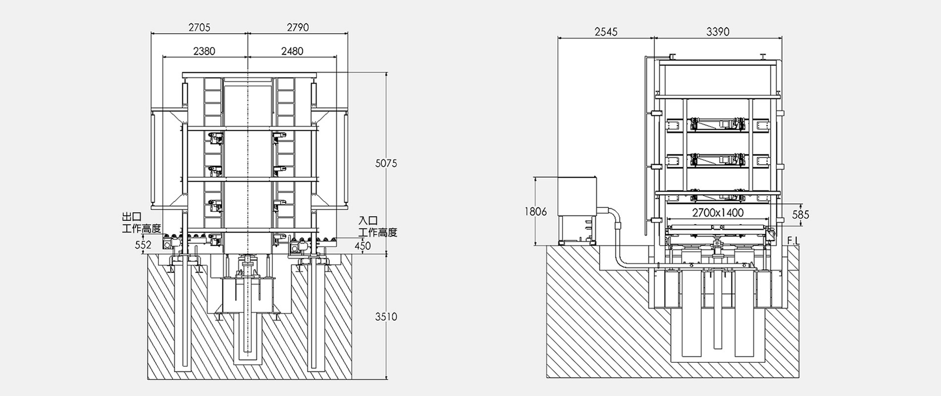 4-пролётный холодный пресс
